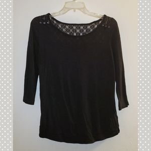 Express | grey lace back top